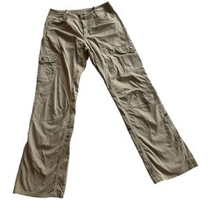 KUHL Cargo Pants Womens 8 REG Khaki Vintage Patina Dye Hiking Utility Rugged